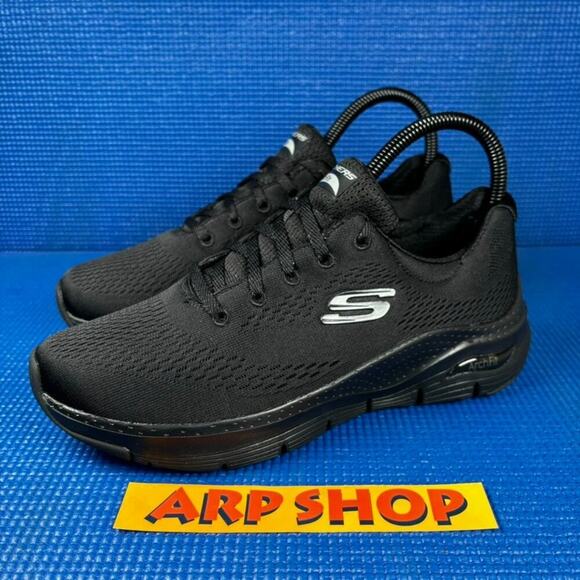 🔴 SKECHERS ARCH FIT ARCADE BIG APPEAL Women`s Size 7 Black Shoes 149057 - Picture 1 of 8
